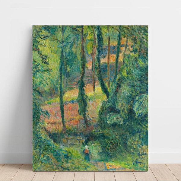 Reproduction of the painting Chemin Creux dans une Pente Boisée - Paul Gauguin