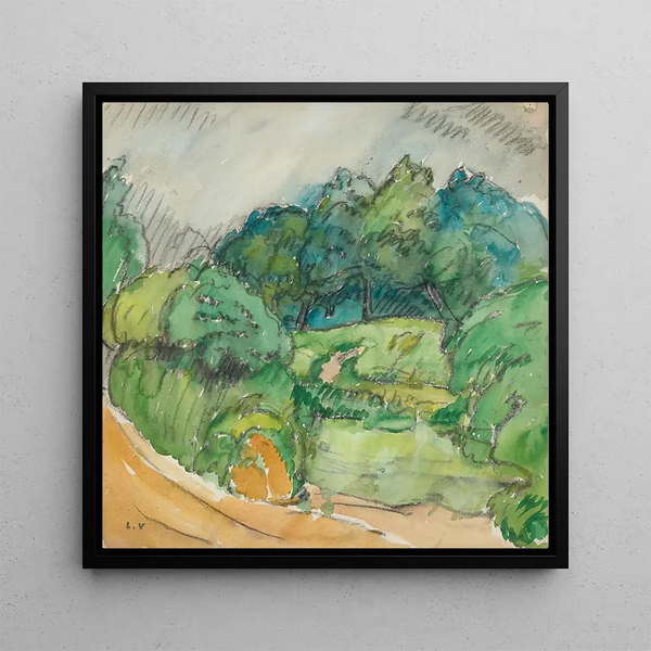 Clear Path and Trees - Louis Valtat — framed artwork on a wall