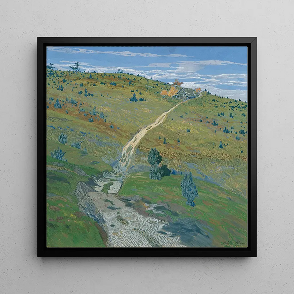 Mountain Path in the Beskides - Hugo Baar — framed artwork on a wall