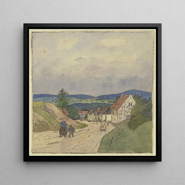 Path to the village towards the valley - Ferdinand Balzer — wall display of the artwork
