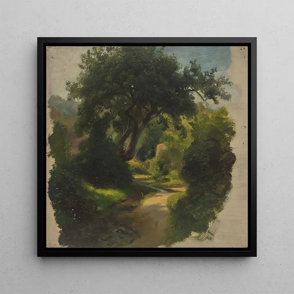 Forest Path - Jakob Becker — framed artwork on a wall