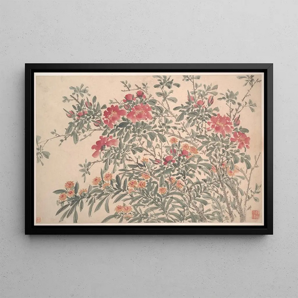 Flowers of the Garden Pl04 - Chen Chun — framed artwork on a wall
