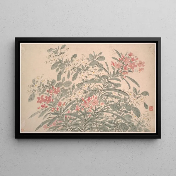 Garden Flowers Pl09 - Chen Chun — framed artwork on a wall