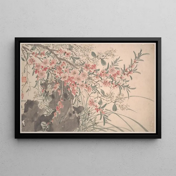 Garden Flowers Painting Pl13 - Chen Chun — framed artwork on a wall