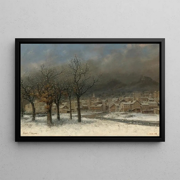 Vue de Sion - Cherubino Pat — framed artwork on a wall