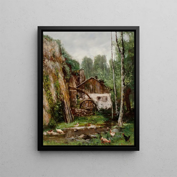 View of Mill - Cherubino Pat — framed artwork on a wall