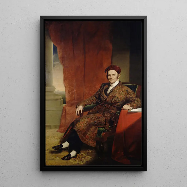 Amos Lawrence - Chester Harding — framed artwork on a wall