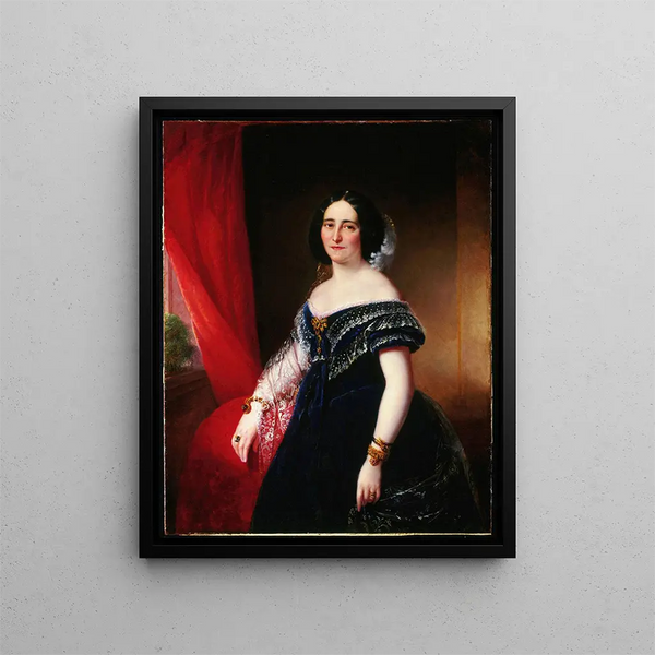 Portrait of Mrs. Quincy - Chester Harding — framed artwork on a wall
