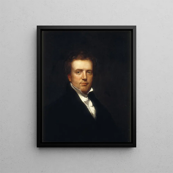 Self-portrait painting - Chester Harding — framed artwork on a wall