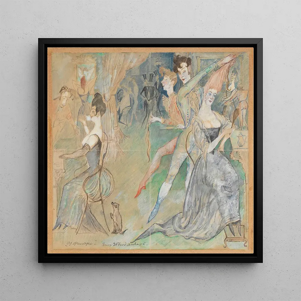 at Figaro's at a hairdresser - Zygmunt Waliszewski — framed artwork on a wall