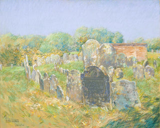 Colonial Cemetery at Lexington - Childe Hassam — artwork view