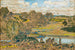 Extended landscape painting with river - Childe Hassam — artwork view