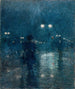 Nocturne Painting of Fifth Avenue - Childe Hassam — artwork view