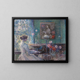 Improvisation - Childe Hassam — framed artwork on a wall