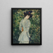 Lady in a Garden - Childe Hassam — framed artwork on a wall