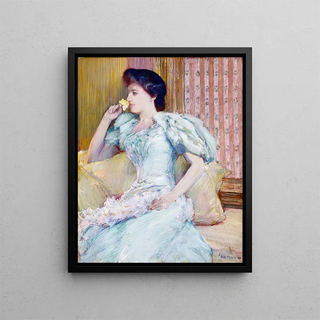 Lillie Lillie Langtry - Childe Hassam — framed artwork on a wall