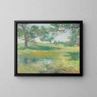 Prairies - Childe Hassam — framed artwork on a wall