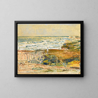 Fisherman of Montauk - Childe Hassam — framed artwork on a wall
