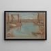 Quai North River, New York - Childe Hassam — framed artwork on a wall