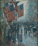 Rainy Day on Fifth Avenue - Childe Hassam — artwork view