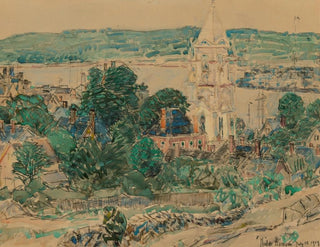 Study for the Cladding of the First Baptist Church of Gloucester - Childe Hassam — artwork view