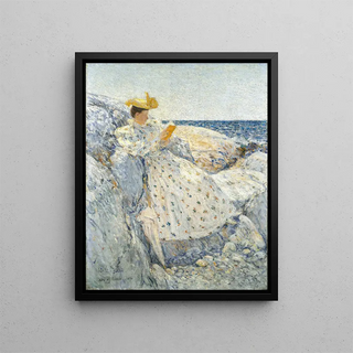 Summer Sun Painting on the Shoals Islands - Childe Hassam — framed artwork on a wall