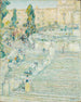 L'espagnol staircase painting - Childe Hassam — artwork view