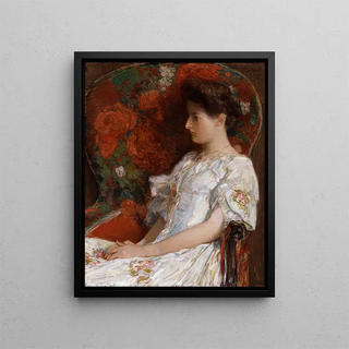 The Victorian Chair - Childe Hassam — framed artwork on a wall