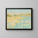 Upstream of the river, late October afternoon - Childe Hassam — framed artwork on a wall
