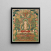 Manjushri Painting - Ming Dynasty of China — framed artwork on a wall
