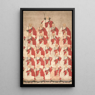 Reproduction of the painting Portrait of Buddhist monks of the Obaku sect - Qing Dynasty of China