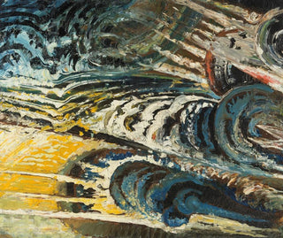 Abstract Futuristic Composition Painting - Chris Lanooy — artwork view