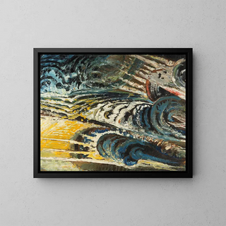 Abstract Futuristic Composition Painting - Chris Lanooy — framed artwork on a wall