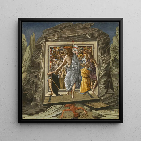 Christ in Limbo - Benvenuto di Giovanni — framed artwork on a wall