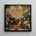Christ en gloire avec des saints - Mattia Preti — framed artwork on a wall