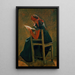 A Young Girl from Salling Reading Study - Christen Dalsgaard — framed artwork on a wall