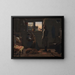 a Fisherman Showing His Daughter a Boat Leaving - Christen Dalsgaard — framed artwork on a wall