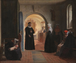 a solemn procession at the church after childbirth - Christen Dalsgaard — artwork view