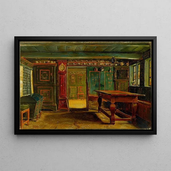 Farmyard near Store Heddinge - Christen Dalsgaard — framed artwork on a wall