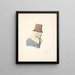 Man with Hood and Top Hat - Christen Dalsgaard — framed artwork on a wall