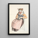 Woman sitting with a jug - Christen Dalsgaard — framed artwork on a wall