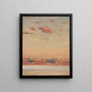 Study of the Lim Fjord in Jutland - Christen Dalsgaard — framed artwork on a wall