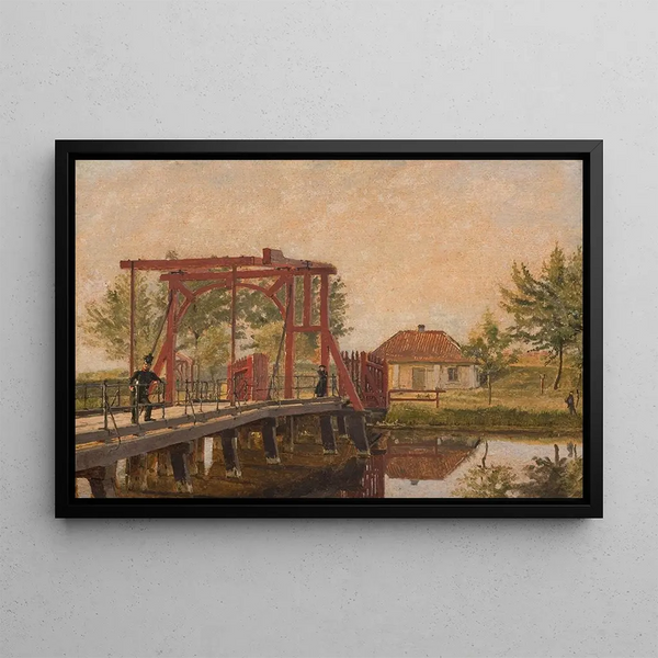 The North Drawbridge of the Citadel in Copenhagen - Christen Købke — framed artwork on a wall