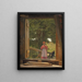 View from the attic of the grain store of the bakery of the citadel of Copenhagen - Christen Købke — framed artwork on a wall