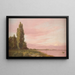 View of the bay near Chaux de Copenhagen looking north, a peaceful summer afternoon - Christen Købke — framed artwork on a wall