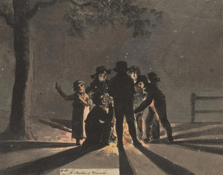 Children gathered around a Saint Martin fire - Christiaan Andriessen — artwork view