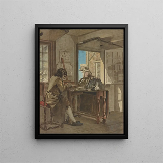 L'artiste dans son atelier - Christiaan Andriessen — framed artwork on a wall