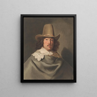 Portrait of Abraham Velters 1603-1690 after Jacob Adriaensz. Backer - Christiaan Kramm — framed artwork on a wall