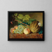 Nature morte avec un fruit, une guêpe et des papillons - Christiaen van Pol — framed artwork on a wall