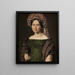 Cathrine Jensen née Lorenzen, the artist's wife wearing a turban - Christian Albrecht Jensen — framed artwork on a wall